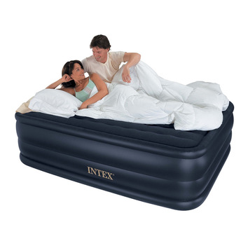 Надувная кровать Pillow Raised Downy 152x203x56 см