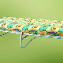 Раскладная кровать ортопедическая Здоровье (184,8 x 81,1 x 47 см, ламели, нагрузка - 120 кг, мягкий матрац) 