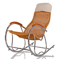 Кресло-качалка Тонет (металл, ротанг, дерево)
