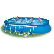 Надувной бассейн Oval frame pool set 549*305*107см